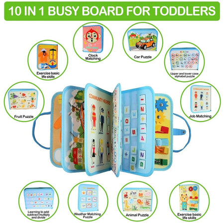 Busy Montessori Fine Motor Skills And Sensory Book 10 Pages