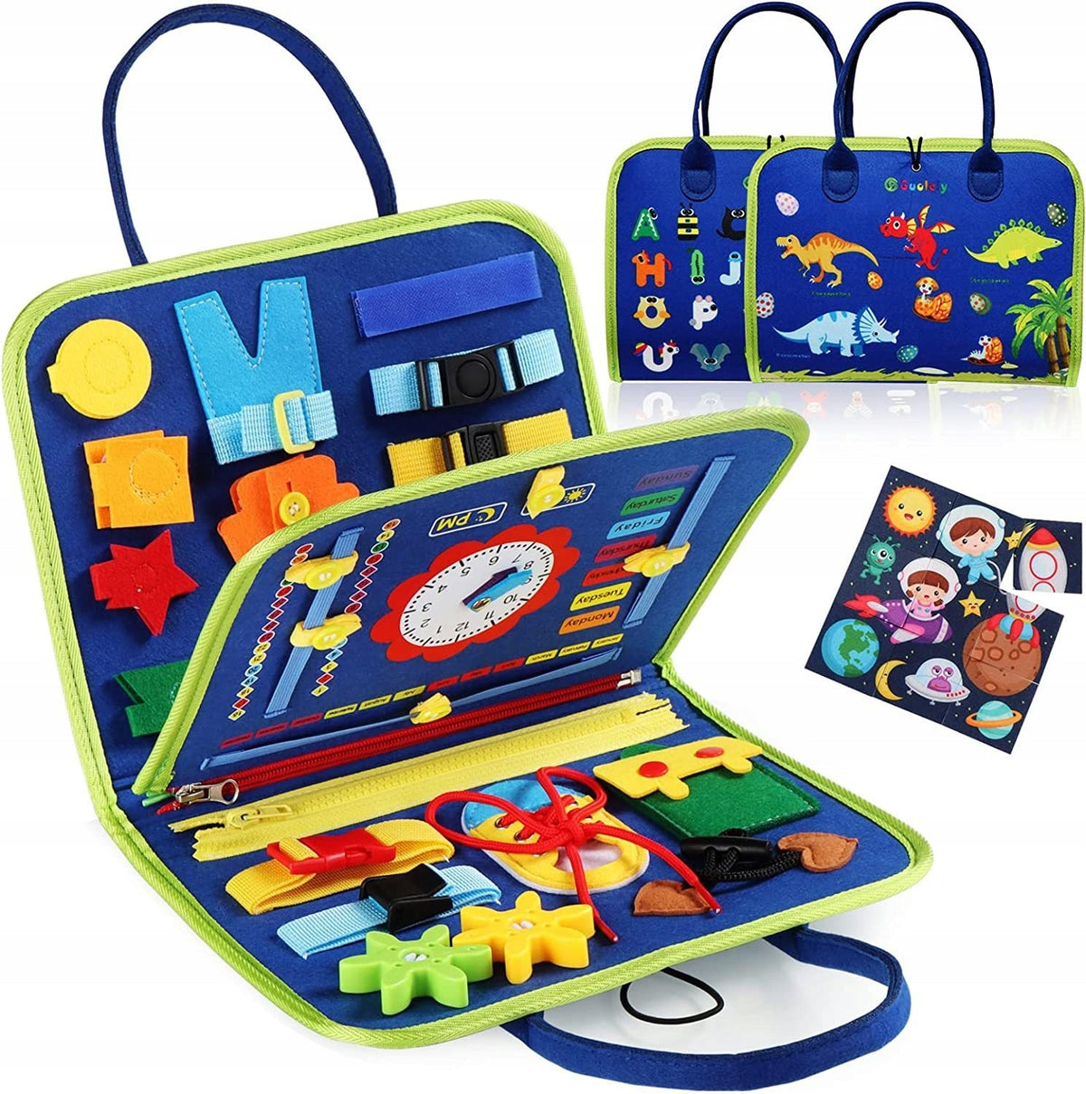 Busy Sensory Activity Developing Book for Motor Skills Learning Book for Toddlers 4 pages
