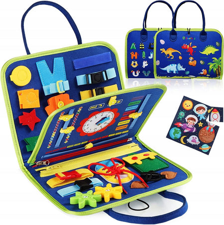 Busy Sensory Activity Developing Book for Motor Skills Learning Book for Toddlers 4 pages