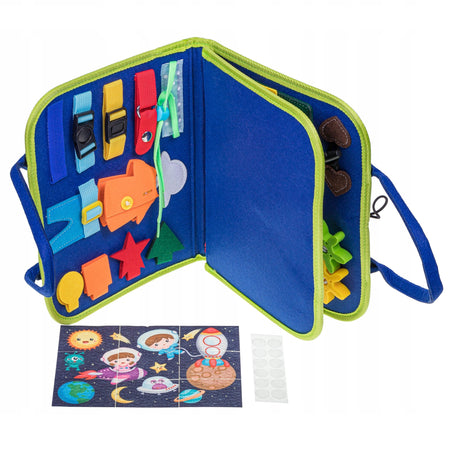 Busy Sensory Activity Developing Book for Motor Skills Learning Book for Toddlers 4 pages