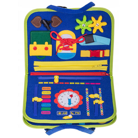 Busy Sensory Activity Developing Book for Motor Skills Learning Book for Toddlers 4 pages