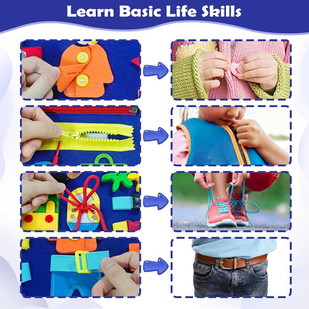 Busy Montessori Fine Motor Skills And Sensory Book 8 Pages