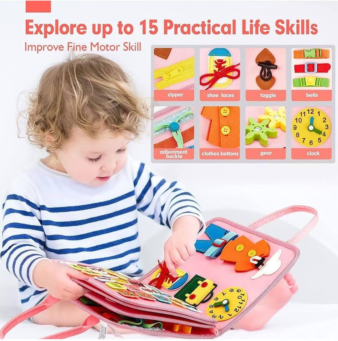 Busy Montessori Fine Motor Skills And Sensory Book 8 Pages