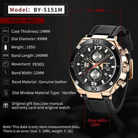 Benyar BY-5151 Chronogarph Montre Edition image 3