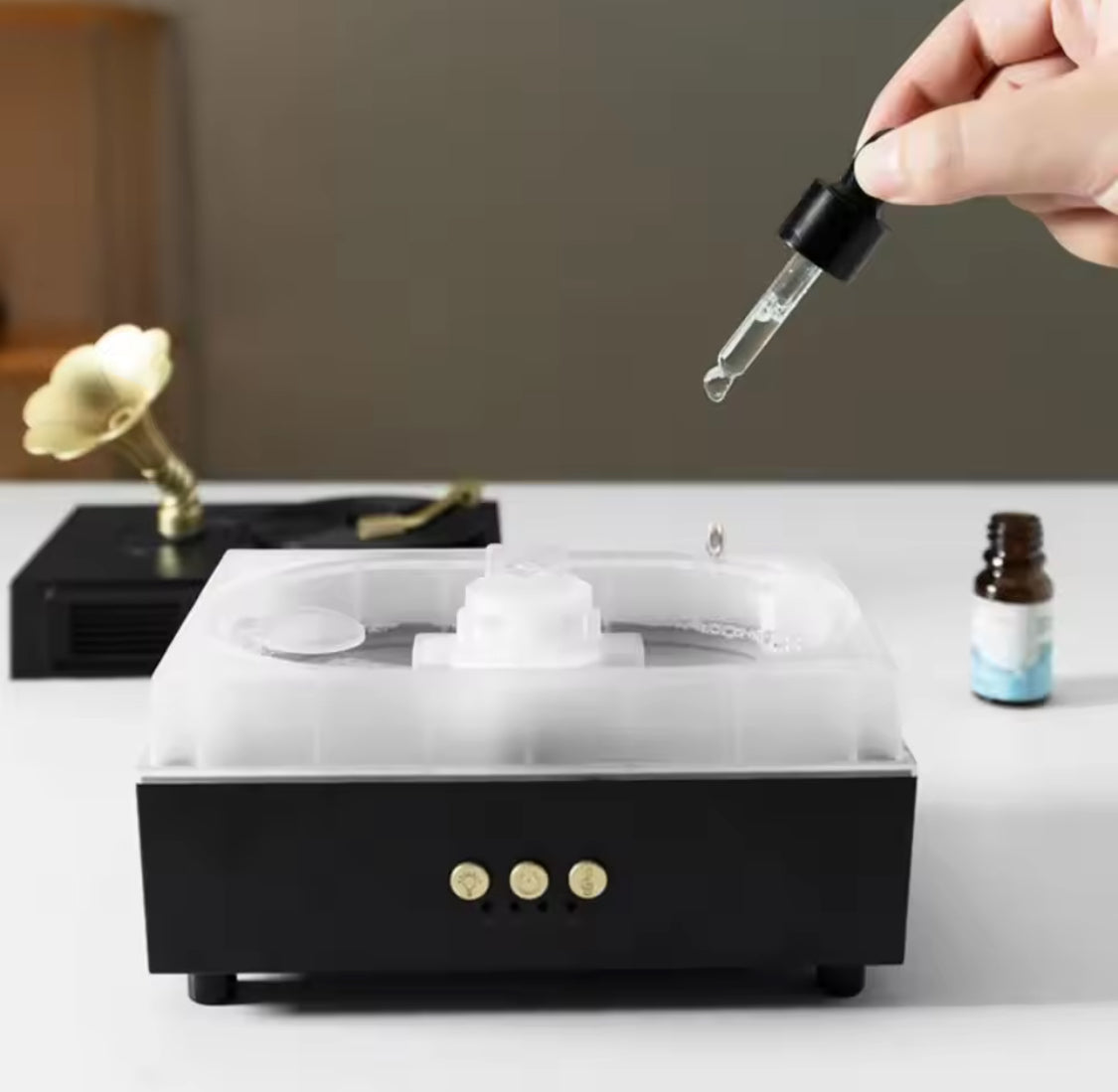 vintage gramophone bluetooth speaker with humidifier image 9