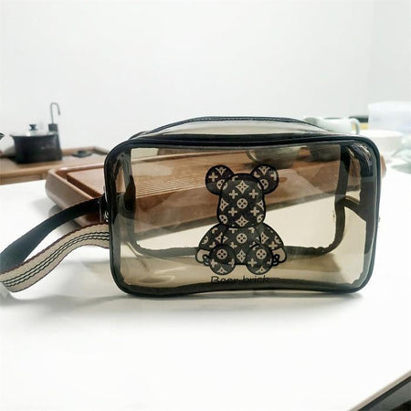 set of 3 transparent bear cosmetic pouch image 8