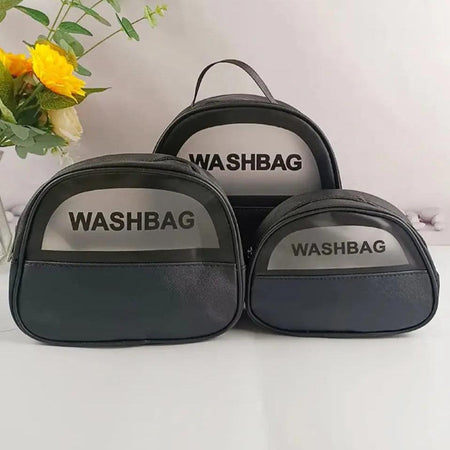 set of 3 travel waterproof cosmetic bag main image