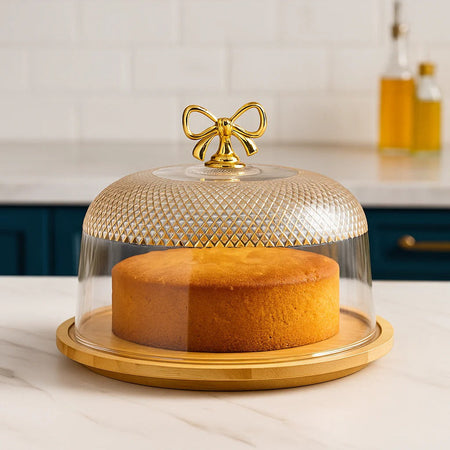 Cake Dish With Acrylic Cover - Main Image