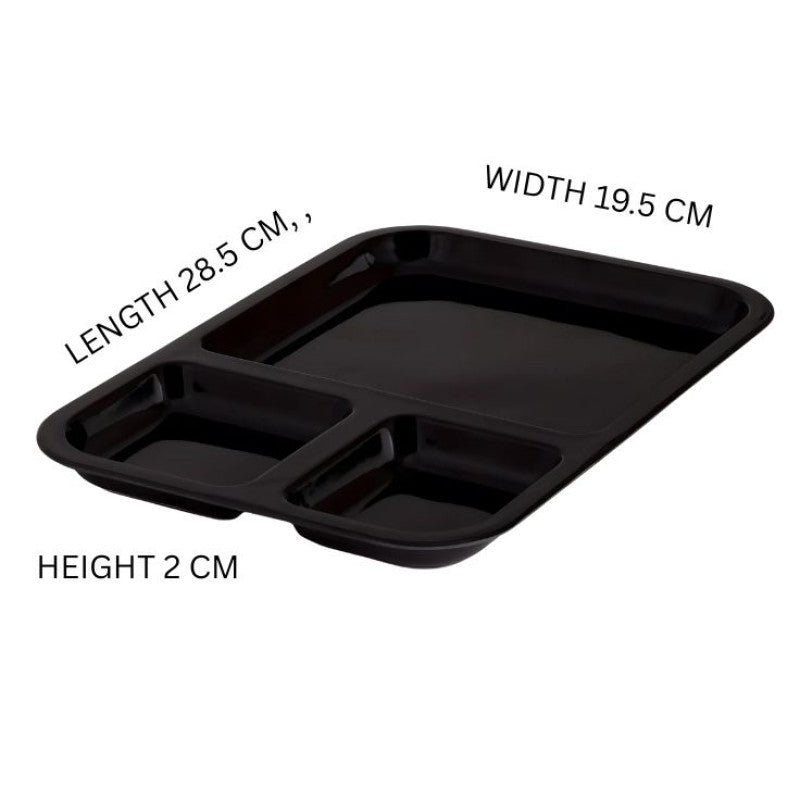 3 compartment food serving tray image 4