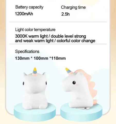 unicorn silicone led night lamp image 4