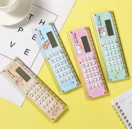 2 in 1 eight digits calculator with scale main image