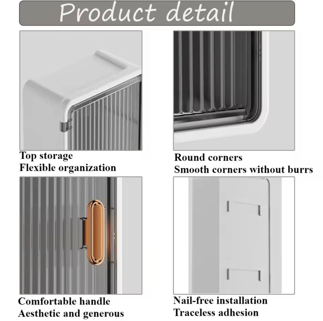 wall mounted toiletries storage rack image 4