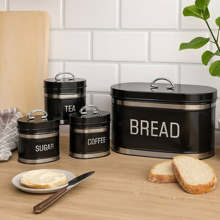 set of 4 bread bin and canister set image 2