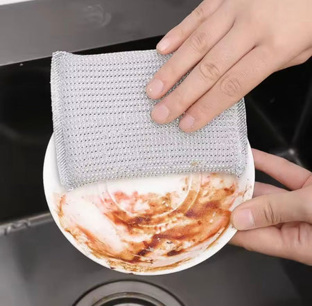 Pack Of 4 Steel Wire Dishwashing Sponge - image 2
