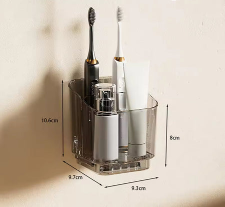 3 slots toothbrush holder with drain tray image 10