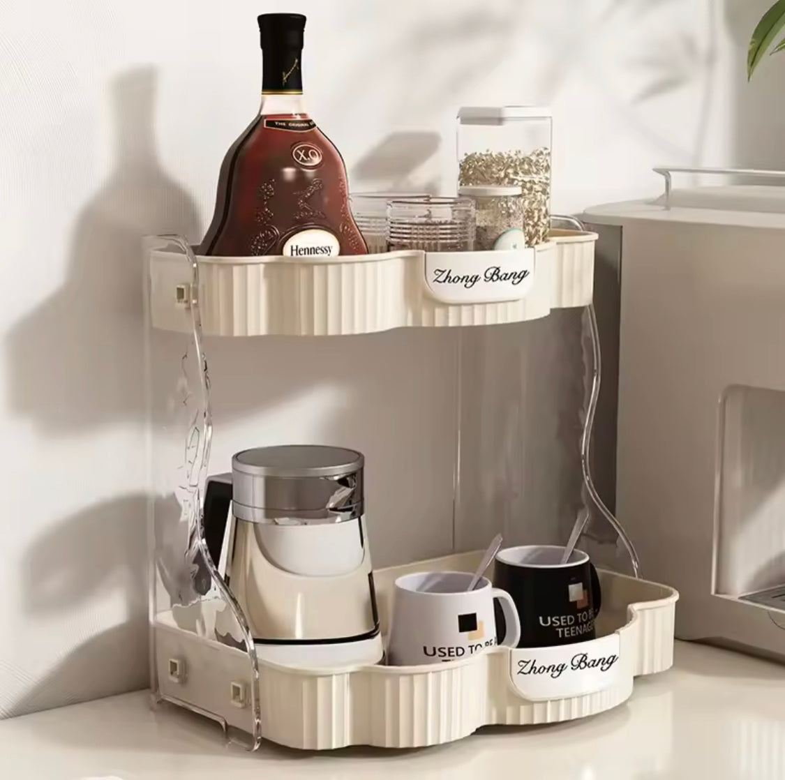 2 tiers desktop storage rack main image