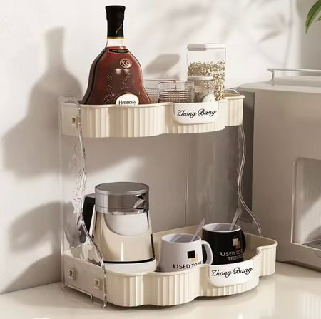 2 tiers desktop storage rack main image