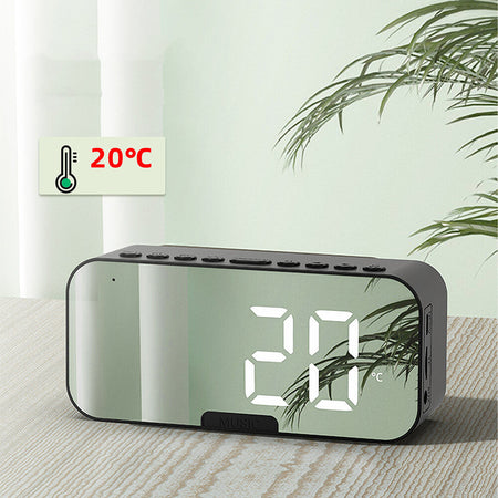 rechargeable alarm clock with speaker image 4
