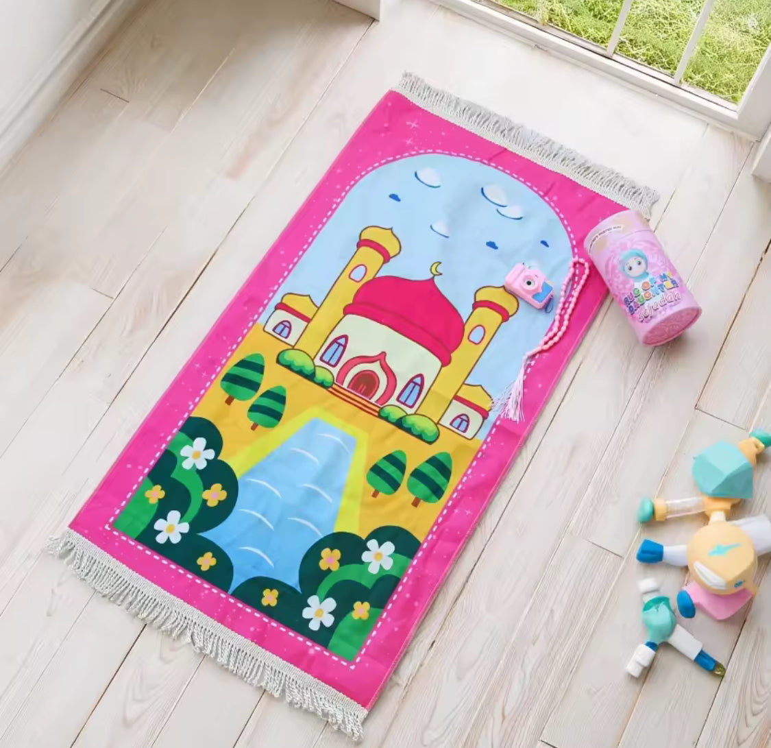 kids janamaz rug with gift box image 5