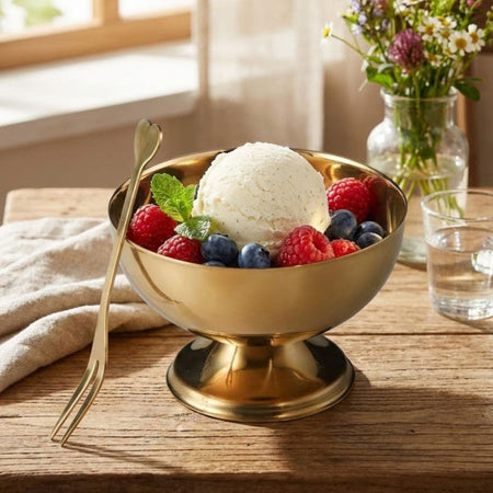 Golden Ice Cream Bowl - Main Image