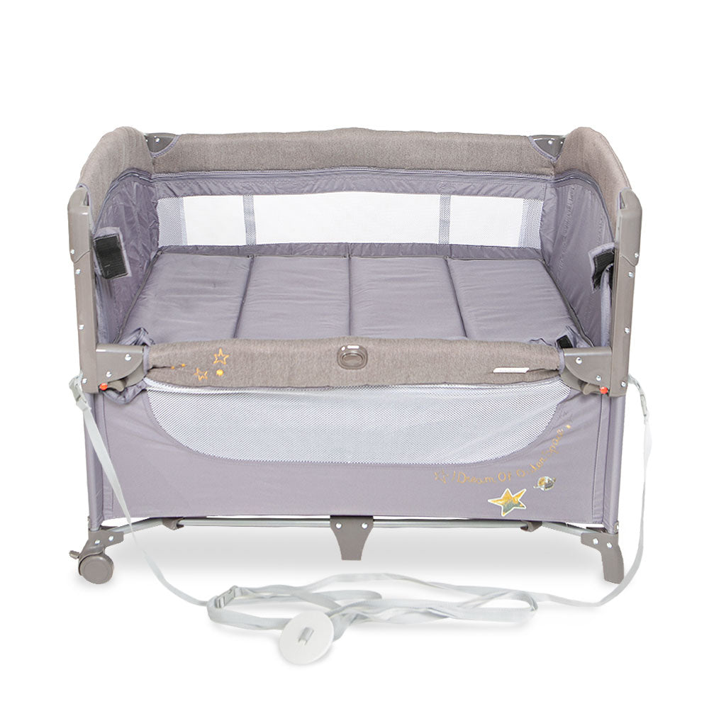 Tinnies Drop Side Playpen – Grey - T302 - 022