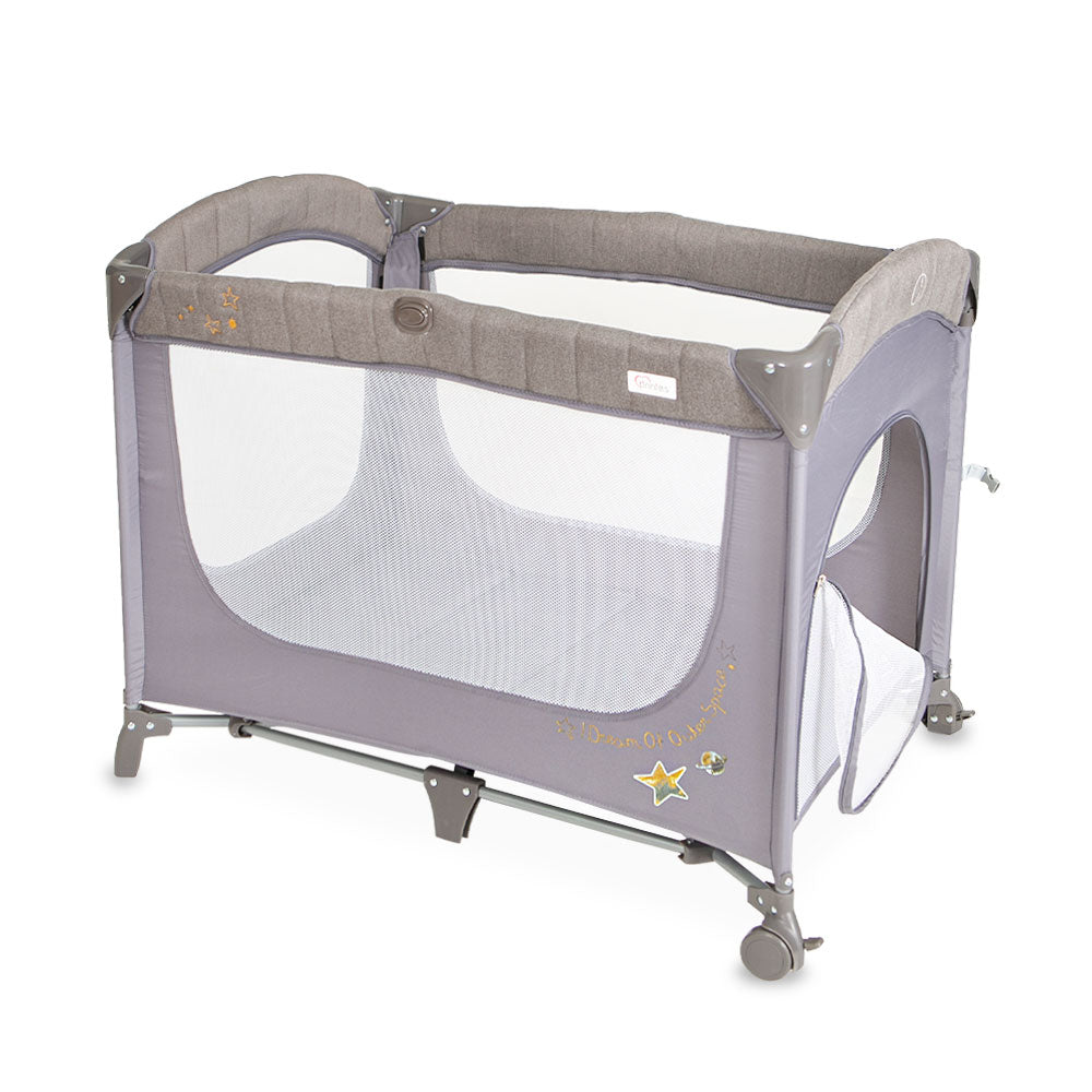 Tinnies Drop Side Playpen – Grey - T302 - 022