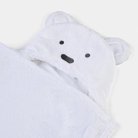 Cartoon Character Baby Hooded Towel Blanket White Bear