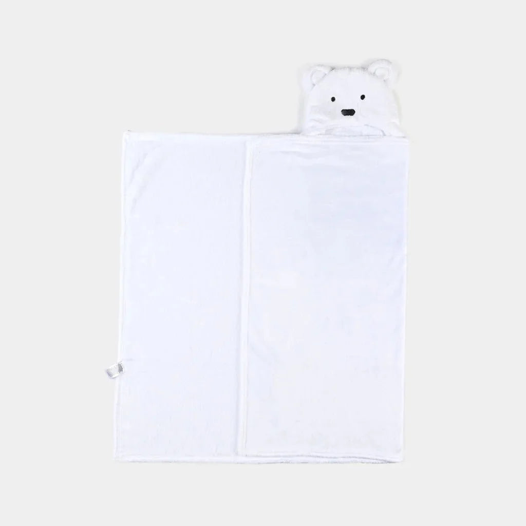 Cartoon Character Baby Hooded Towel Blanket White Bear