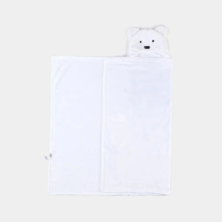 Cartoon Character Baby Hooded Towel Blanket White Bear
