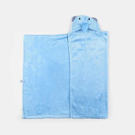 Cartoon Character Baby Hooded Towel Blanket Blue Elephant