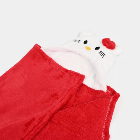 Cartoon Character Baby Hooded Towel Blanket Red