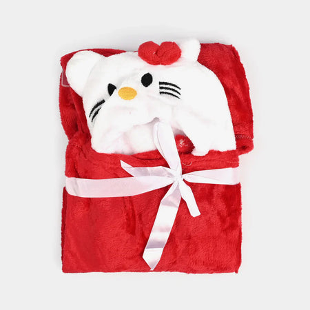 Cartoon Character Baby Hooded Towel Blanket Red