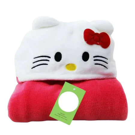 Cartoon Character Baby Hooded Towel Blanket Red