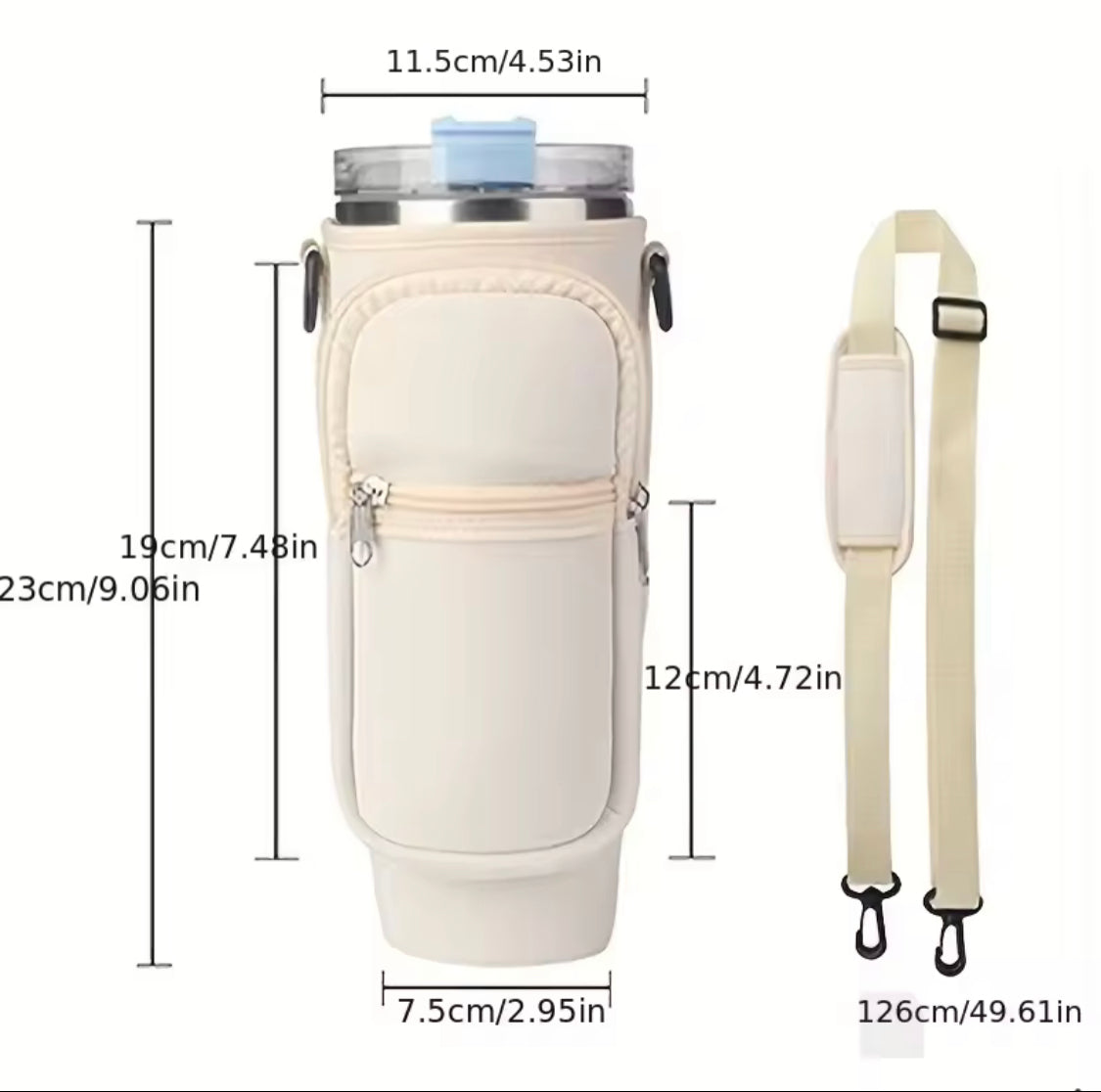 shoulder strap water bottle cover image 5