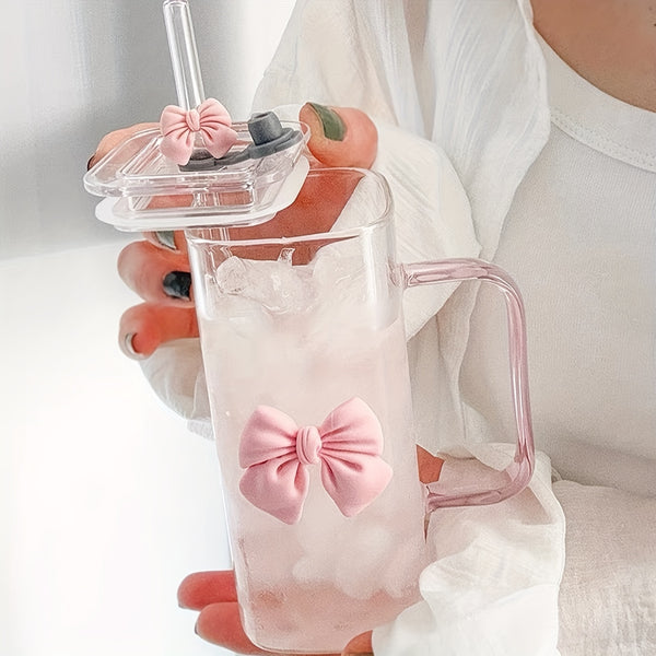450ml bow glass with lid and straw image 3