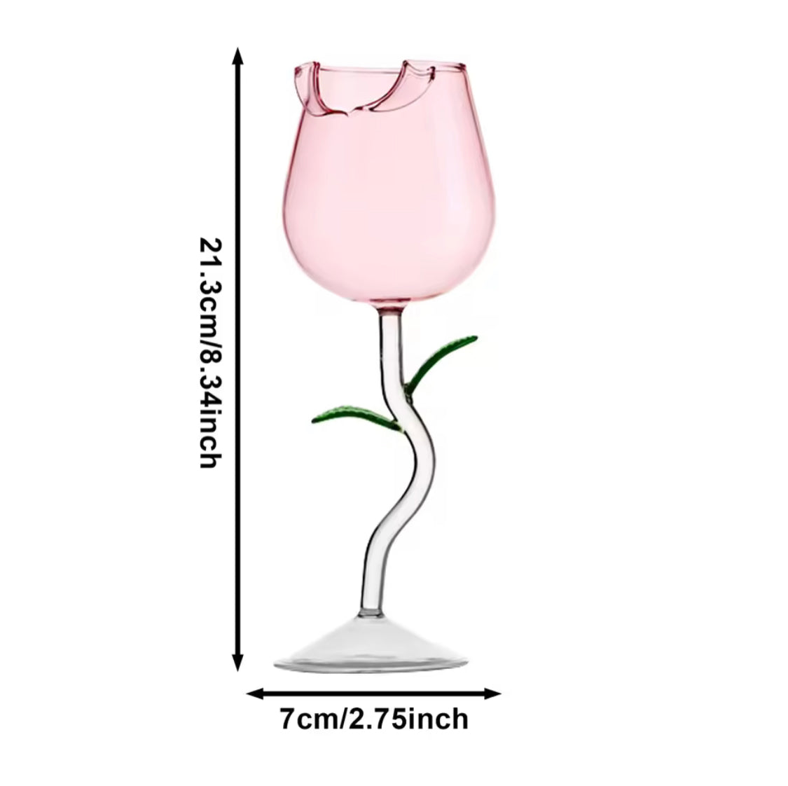 rose shaped beverage glass image 5