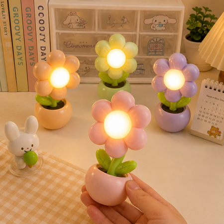 cute led mini flower lamp image 2