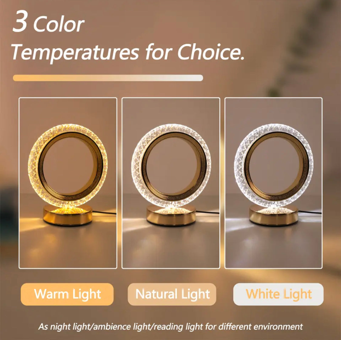 Round Shape Crystal Table Lamp - image 5