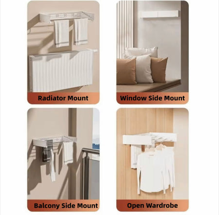 wall mounted foldable clothes rack image 5