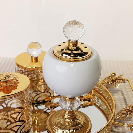 arabic metal incense burner set image 3