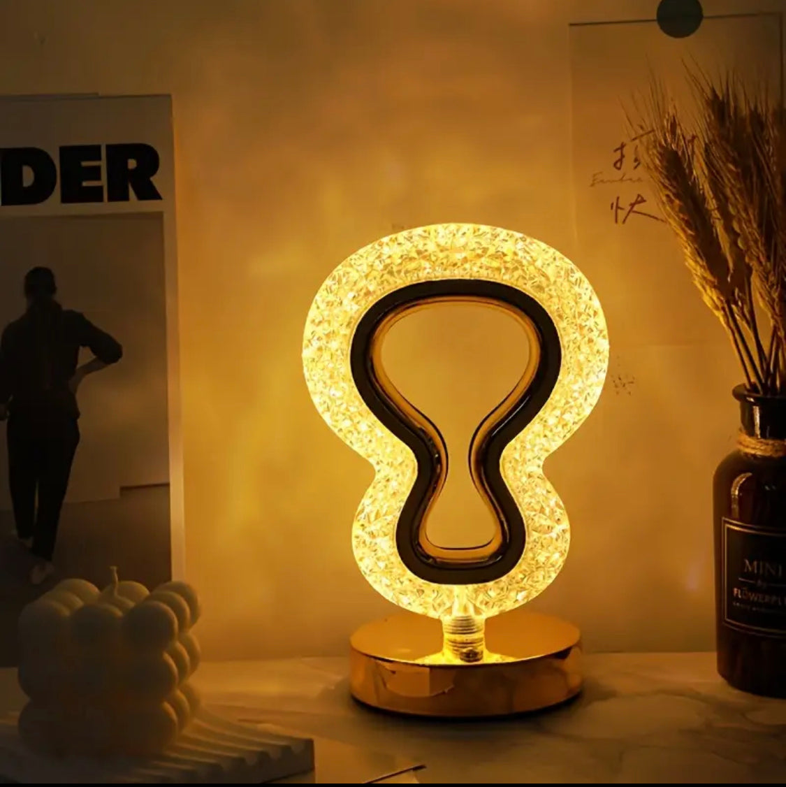 Halogen Decorated Crystal Table Lamp - image 3