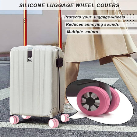 4 pcs silicone luggage wheels protector image 3