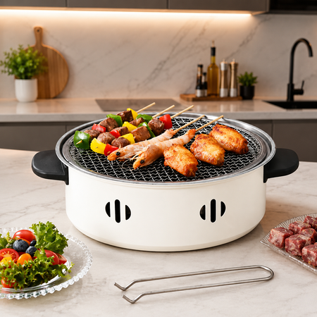 portable barbecue stove with coal grill main image