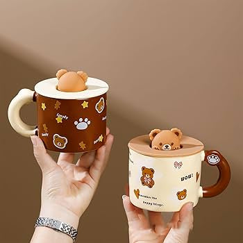 400ml ceramic coffee mug with silicone lid image 3