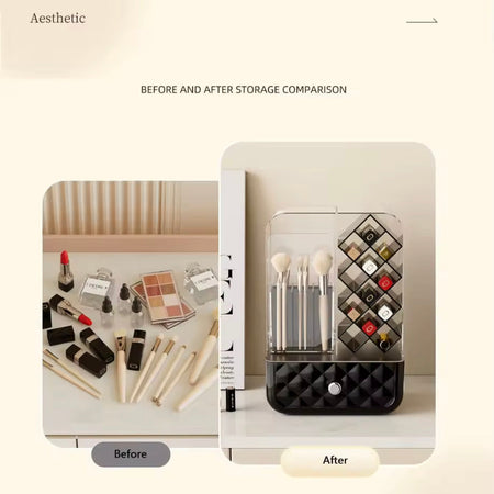 luxury cosmetic organizer with drawer image 3