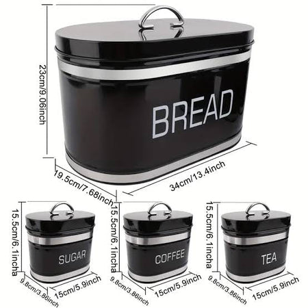set of 4 bread bin and canister set image 6