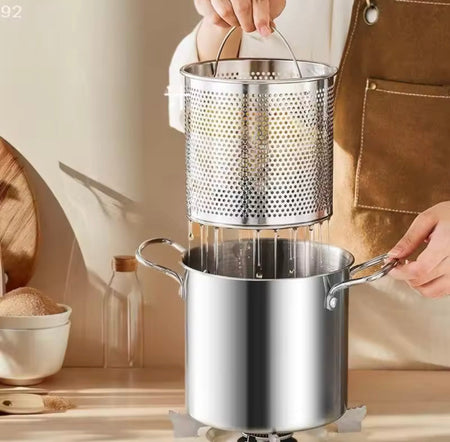 3.5l deep fryer pot with glass lid image 4