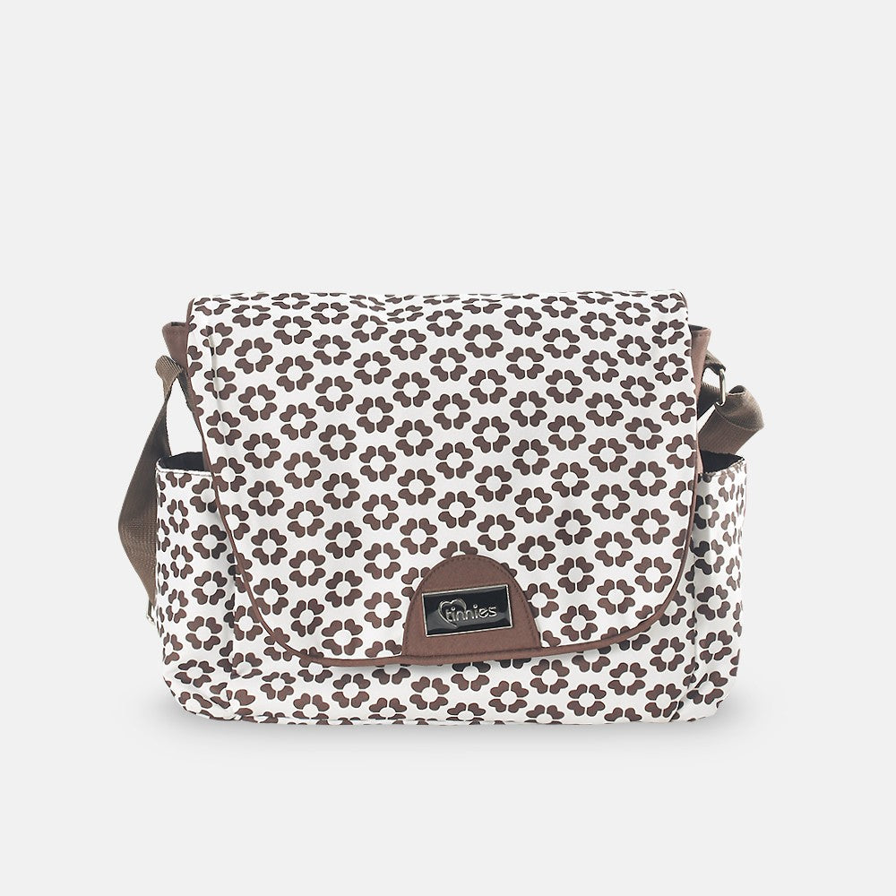 Baby Diaper Bag Brown Flower - T5001-A