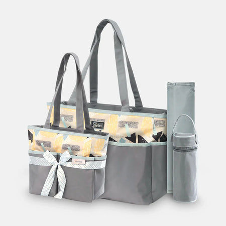 TINNIES DIAPER BAG – GREY, EVERYDAY ESSENTIALS ORGANIZED T5003-D
