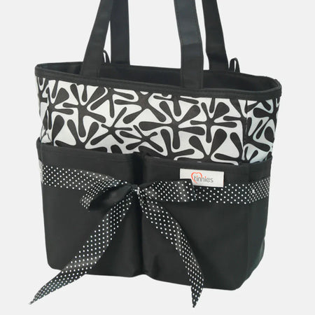 TINNIES DIAPER BAG – BLACK SMART & SPACIOUS T5003-F